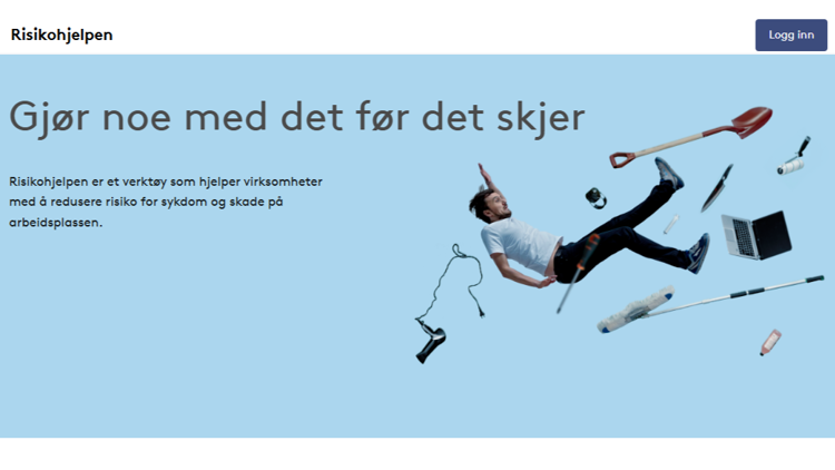 Skjermdump av verktøyet Risikohjelpen